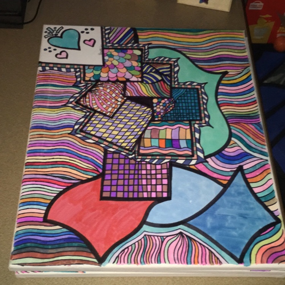 I’m selling my one of a kind colorful art piece. It’s very colorful.